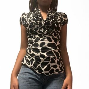 Stylish Black and White Women's Top